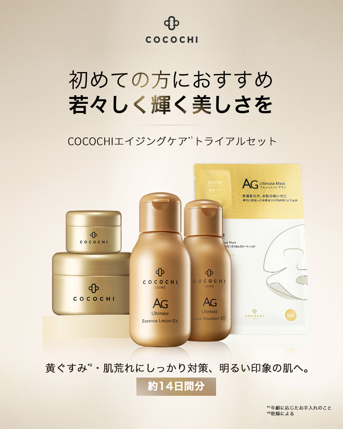 はじめてのCOCOCHIエイジングケアトライアルセット